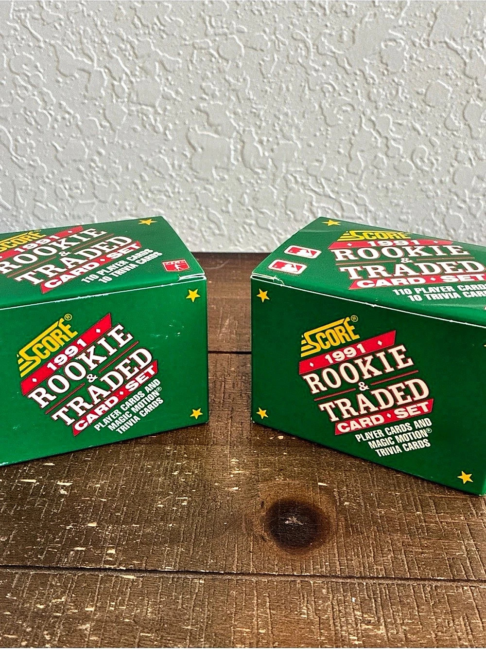 Score 1991 Rookie & Traded Card Set Baseball Card Sets Green & Red Like New
